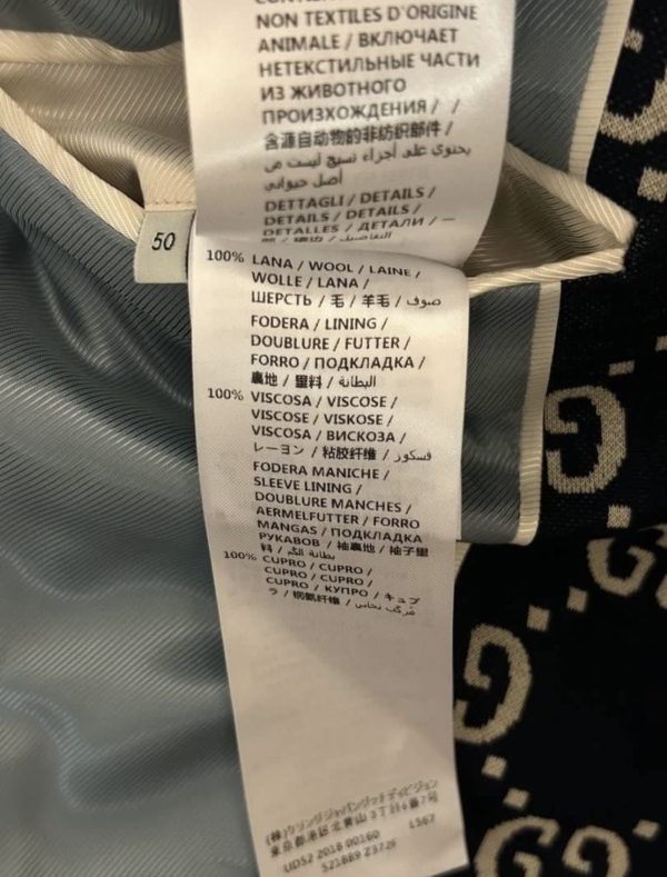 Gucci Monogram Jacquard Blazer Jacket