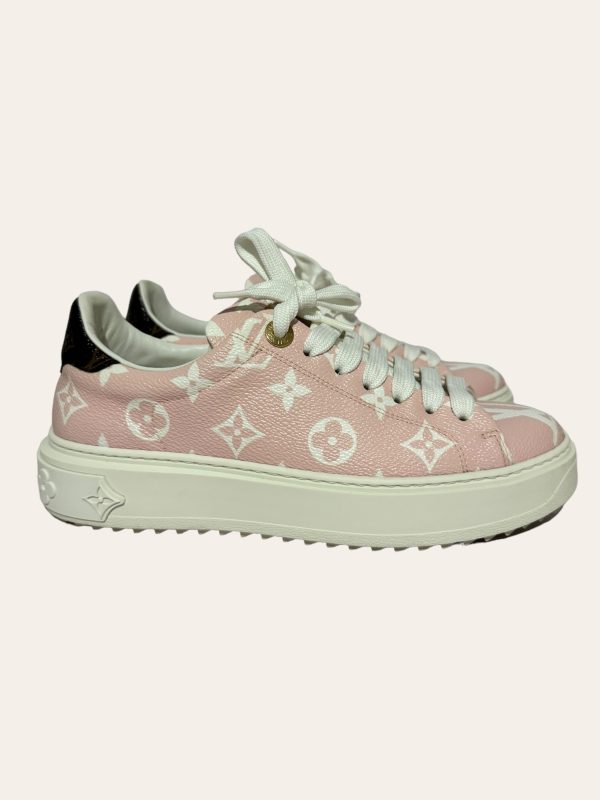 Louis Vuitton Pink Monogram Time Out Sneaker SZ 35.5