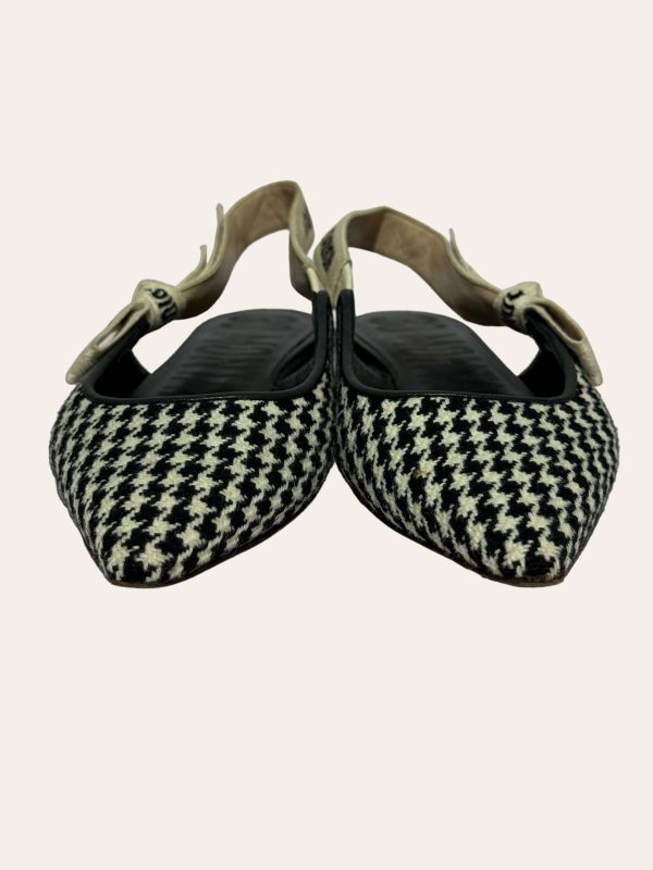 Dior Jadior Houndstooth Slingback Flats