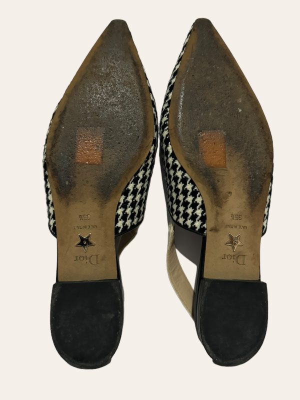 Dior Jadior Houndstooth Slingback Flats