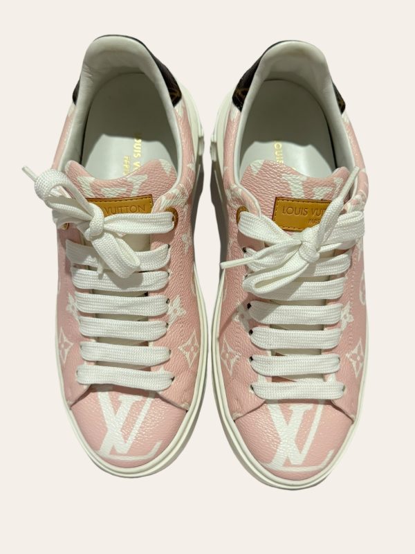Louis Vuitton Pink Monogram Time Out Sneaker SZ 35.5