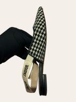 Dior Jadior Houndstooth Slingback Flats