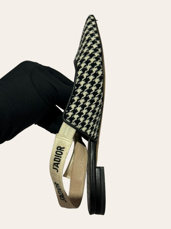 Dior Jadior Houndstooth Slingback Flats