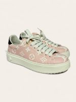 Louis Vuitton Pink Monogram Time Out Sneaker SZ 35.5