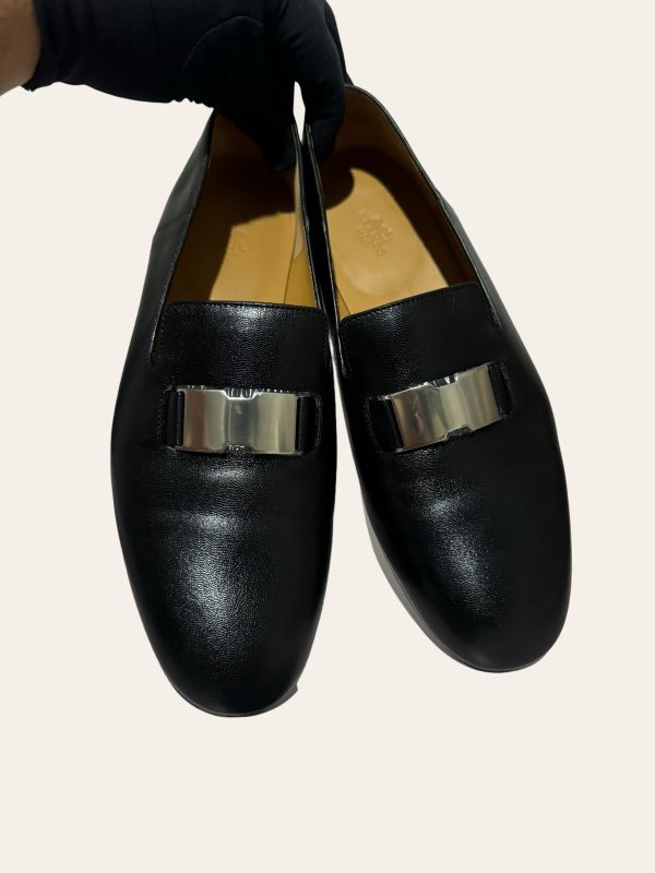Hermes Mocassin Homme Drink Chevre Loafer SZ 43