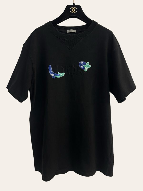 Dior X Kenny Scharf Embroidered Logo T-Shirt