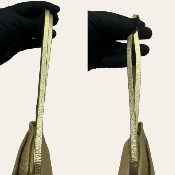 Bottega Veneta Gold Intrecciato Shoulder Bag
