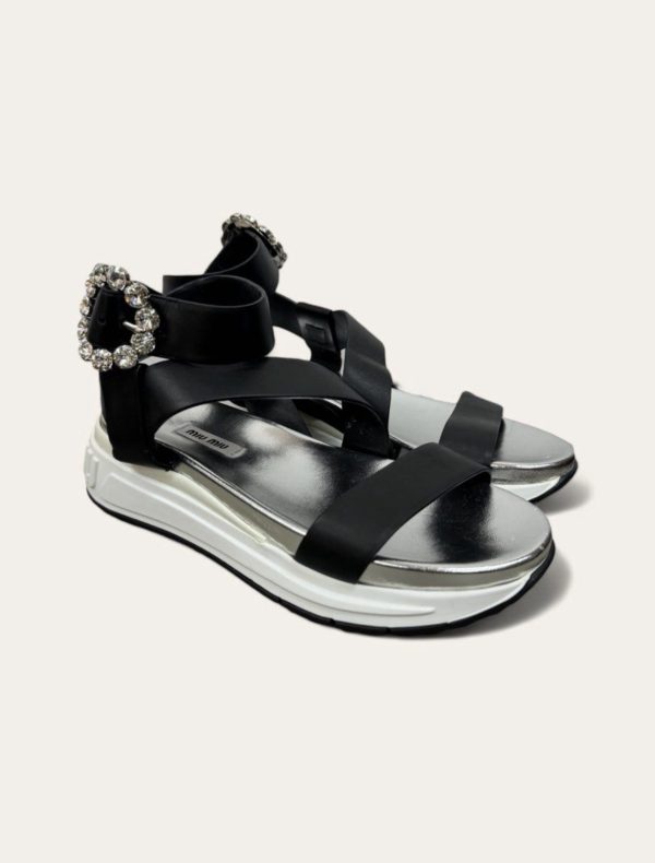 Miu Miu Crystal Sandal SZ 38