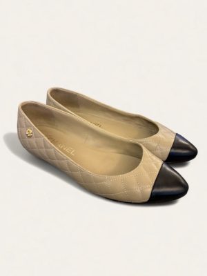 Chanel Camellia Quilted Flats SZ 37.5