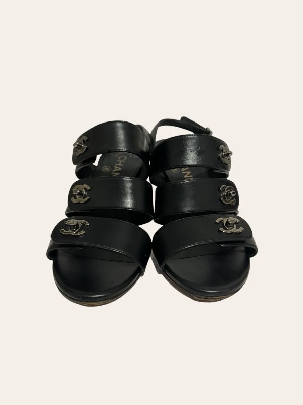 Chanel Turnlock Heel SZ 36