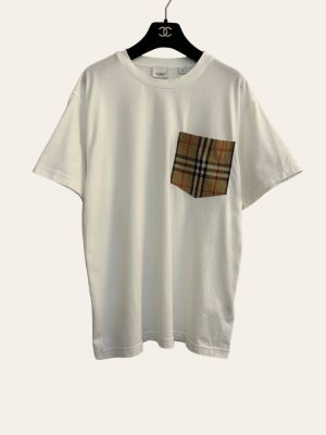 Burberry Checkered Pocket Oversized T-Shirt