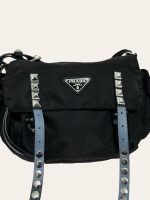 Prada Nylon Stud Crossbody Bag