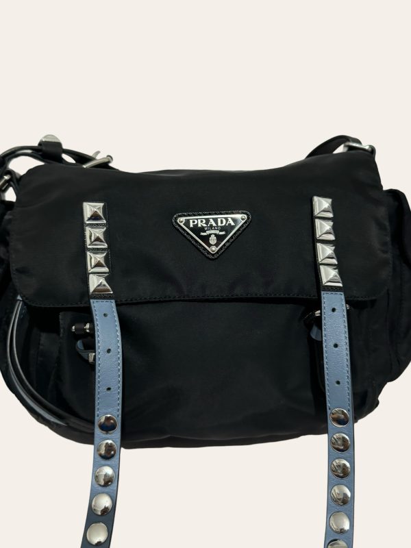 Prada Nylon Stud Crossbody Bag