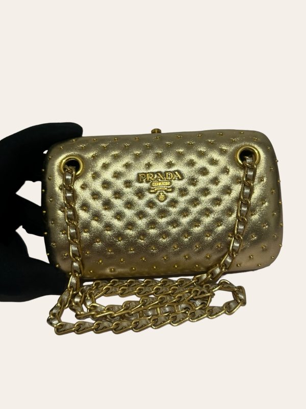 Prada Gold Chain Clutch