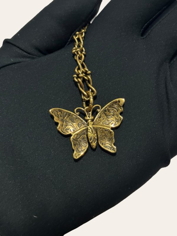 Gucci Crystal Butterfly Marmont Necklace