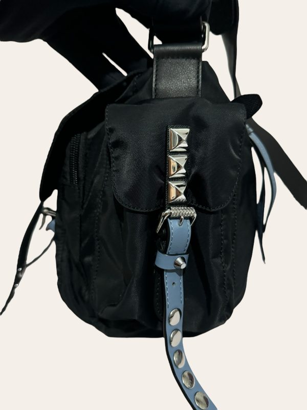 Prada Nylon Stud Crossbody Bag