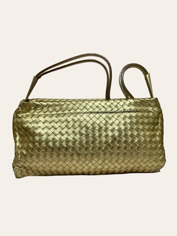 Bottega Veneta Gold Intrecciato Shoulder Bag