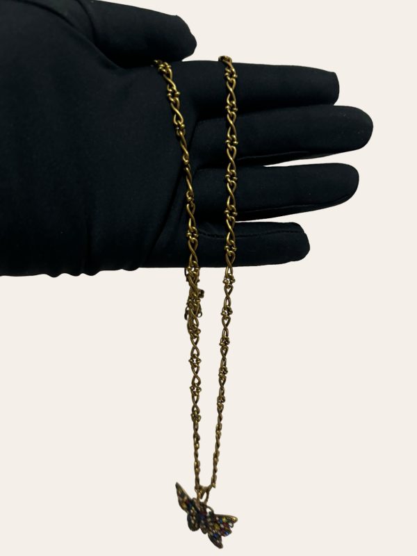Gucci Crystal Butterfly Marmont Necklace