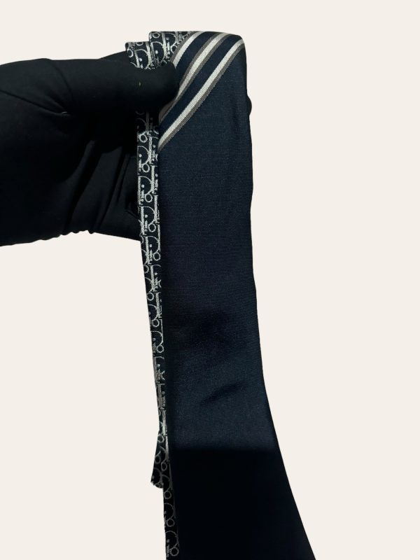Dior Striped Oblique Silk Tie