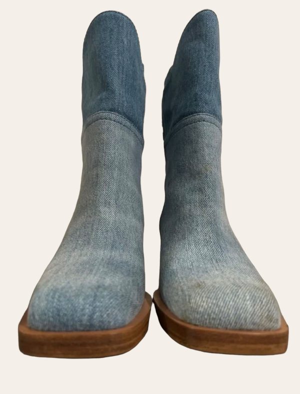 Chanel Denim Boots SZ 36