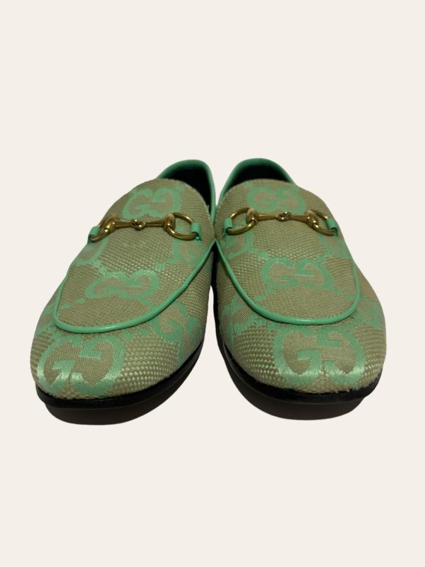 Gucci Monogram Horsebit Jordaan Loafer SZ 37