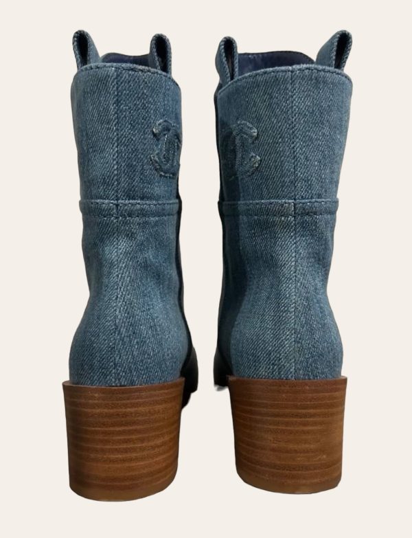 Chanel Denim Boots SZ 36