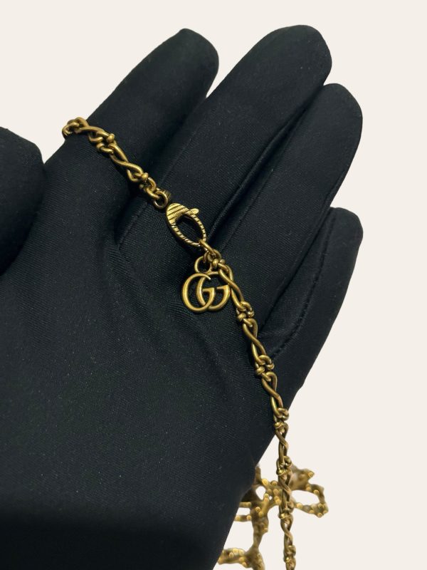 Gucci Crystal Butterfly Marmont Necklace