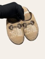 Gucci X Northface Shearling Slides SZ 36