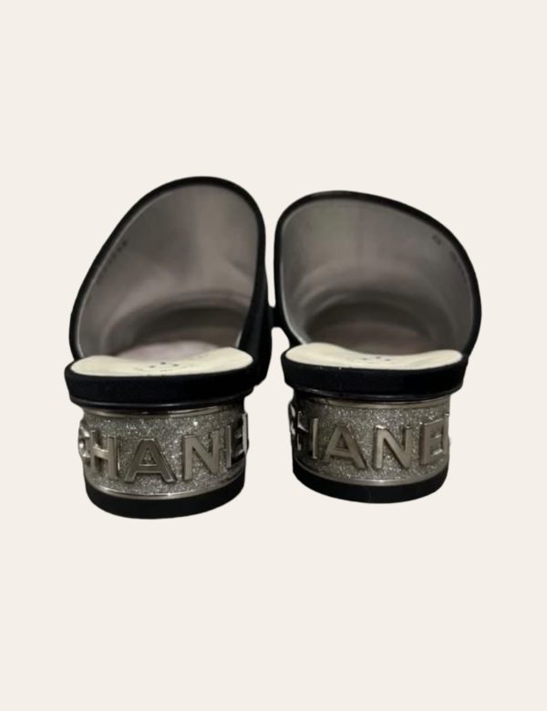 Chanel Glitter Mules SZ 37