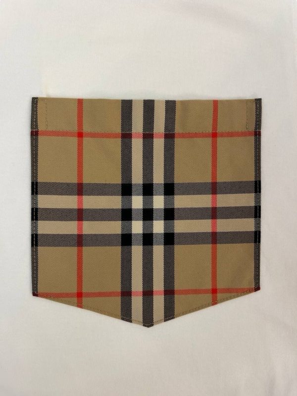 Burberry Checkered Pocket Oversized T-Shirt