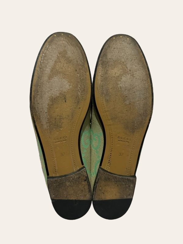 Gucci Monogram Horsebit Jordaan Loafer SZ 37