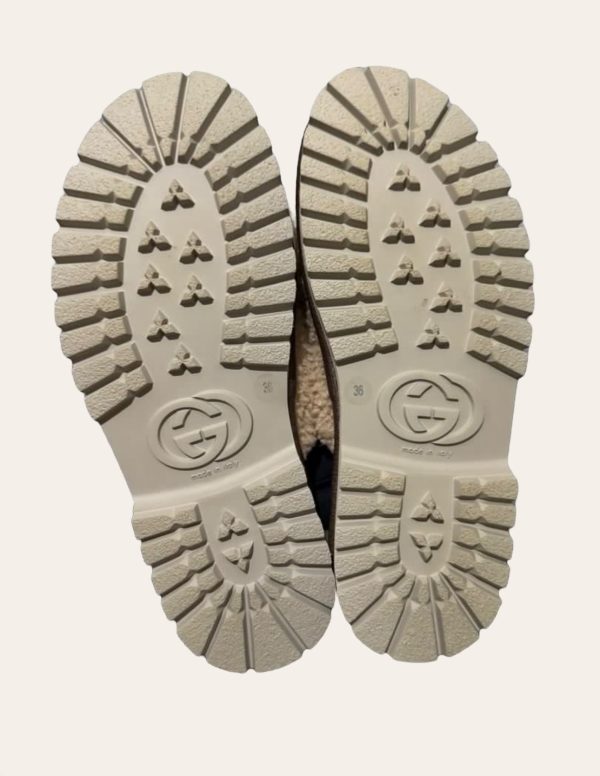 Gucci X Northface Shearling Slides SZ 36