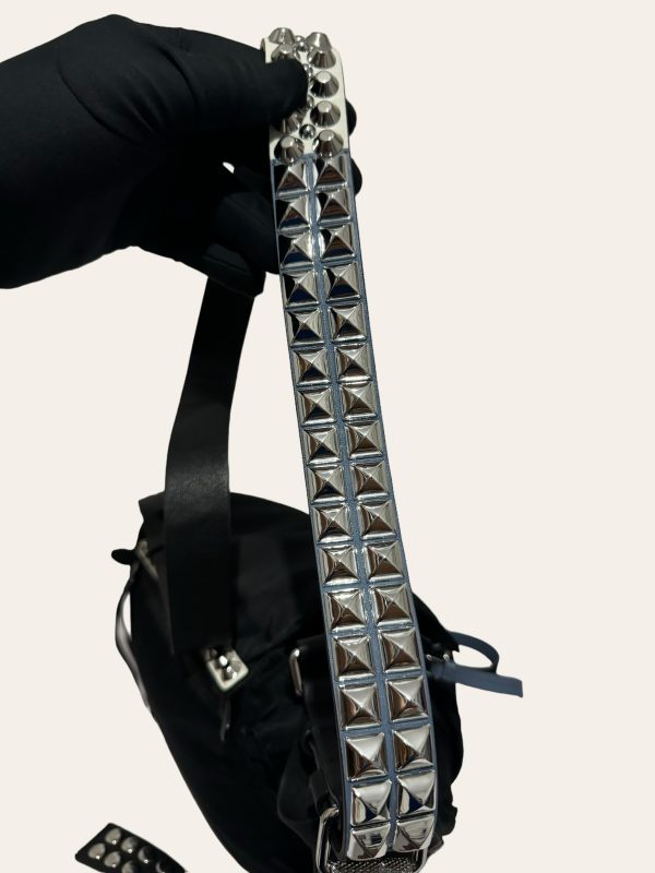 Prada Nylon Stud Crossbody Bag