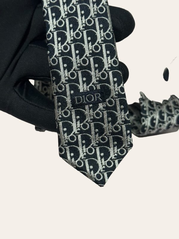 Dior Striped Oblique Silk Tie