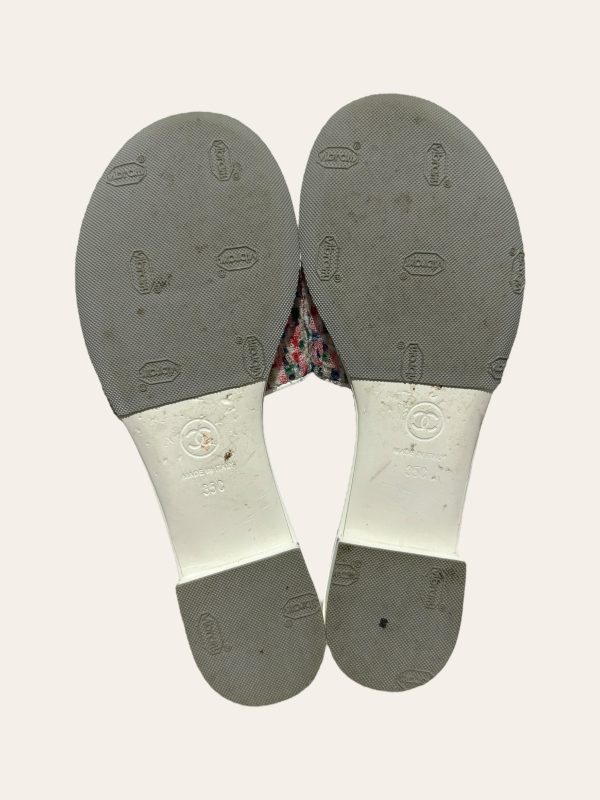Chanel Tweed Slides SZ 35