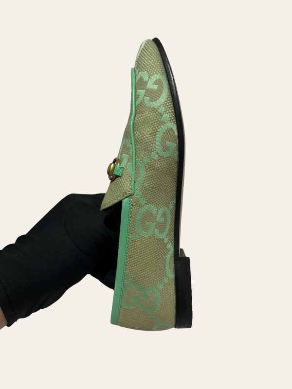 Gucci Monogram Horsebit Jordaan Loafer SZ 37