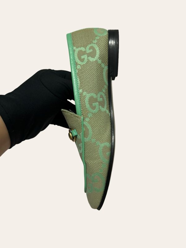 Gucci Monogram Horsebit Jordaan Loafer SZ 37