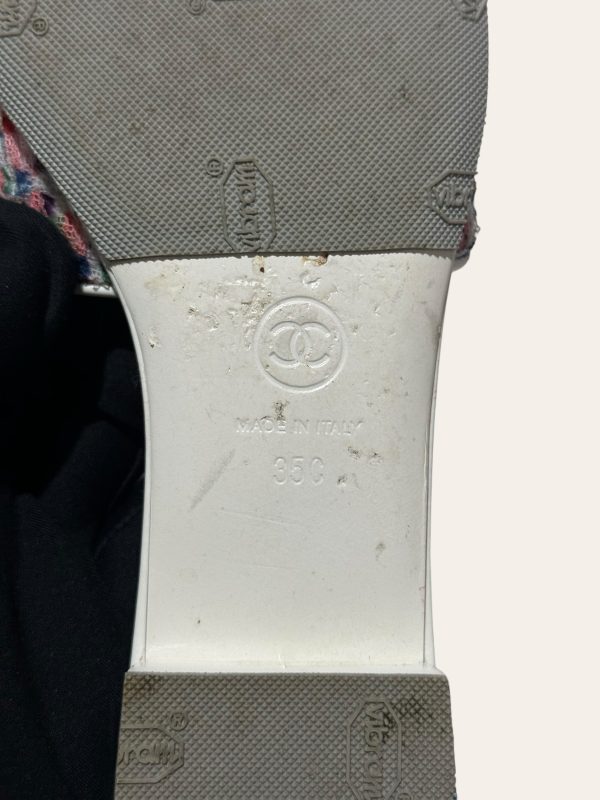 Chanel Tweed Slides SZ 35