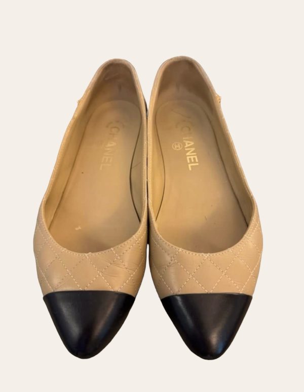 Chanel Camellia Quilted Flats SZ 37.5