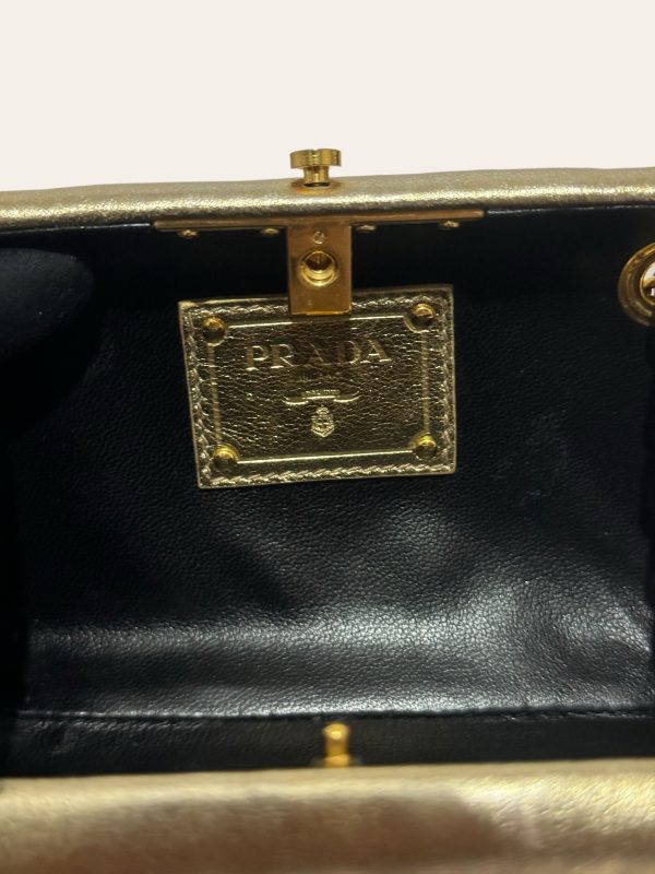 Prada Gold Chain Clutch