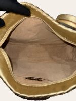 Bottega Veneta Gold Intrecciato Shoulder Bag