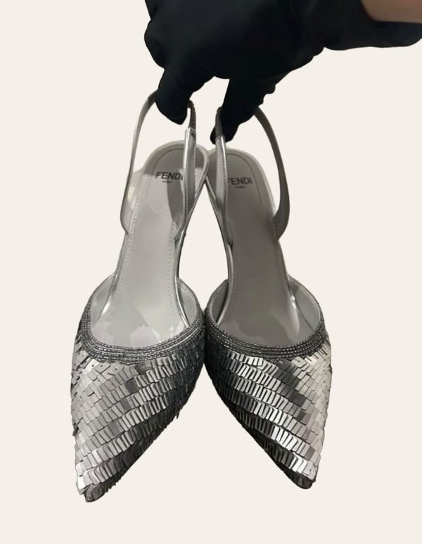 Fendi First Sequin Heel SZ 36