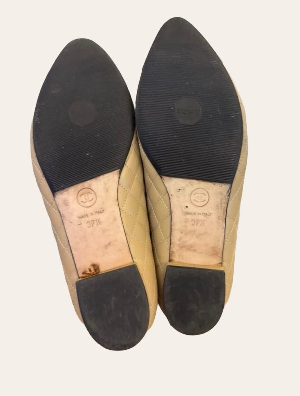 Chanel Camellia Quilted Flats SZ 37.5
