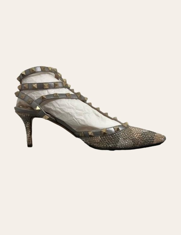 Valentino Crystal Rockstud Caged Pump SZ 38.5