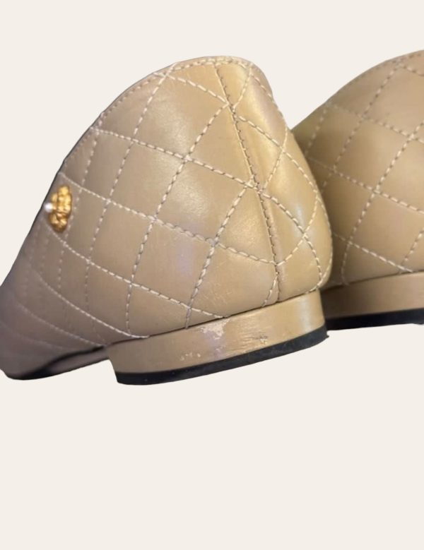 Chanel Camellia Quilted Flats SZ 37.5