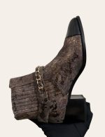 Chanel Chain Leather Boots SZ 35.5