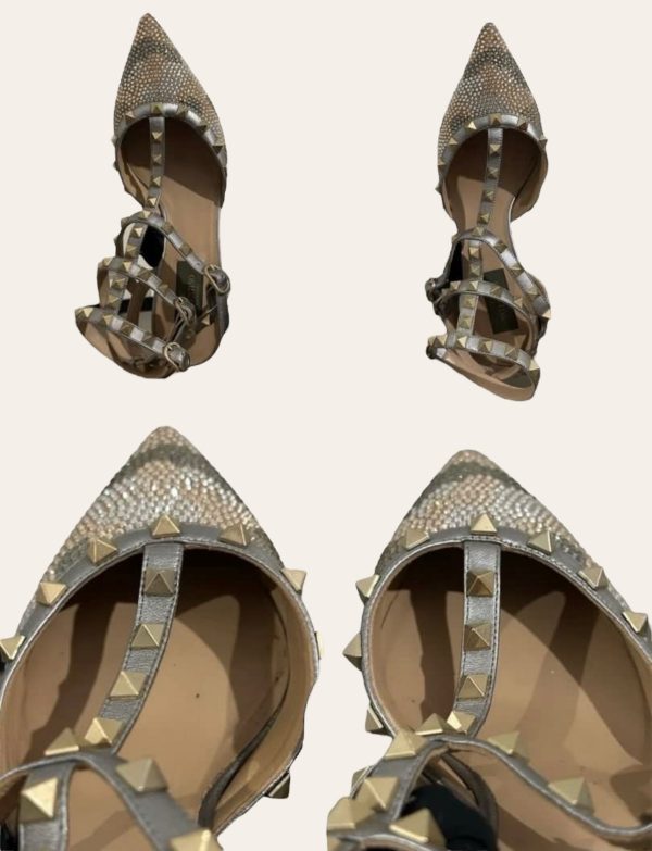 Valentino Crystal Rockstud Caged Pump SZ 38.5