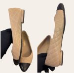 Chanel Camellia Quilted Flats SZ 37.5