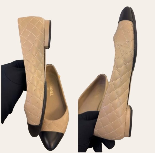 Chanel Camellia Quilted Flats SZ 37.5
