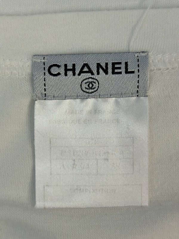 Chanel Sleeve Beaded Logo T-Shirt